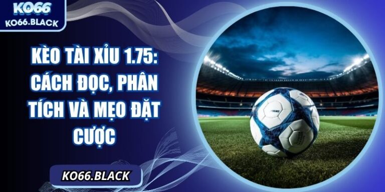 Kèo tài xỉu 1.75: Cách đọc, phân tích và mẹo đặt cược