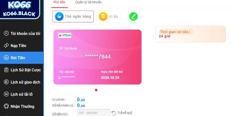 Giới thiệu về Rút tiền KO66